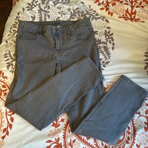 12 1/2 Justice girls grey stretch jeans EUC